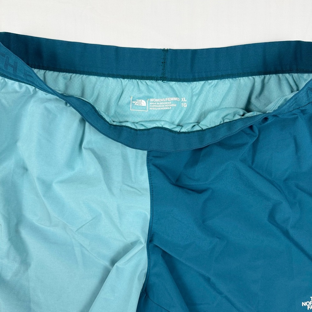 The North Face Women’s Wander Running Shorts XL Blue Colorblock Quick Dry - Picture 3 of 7
